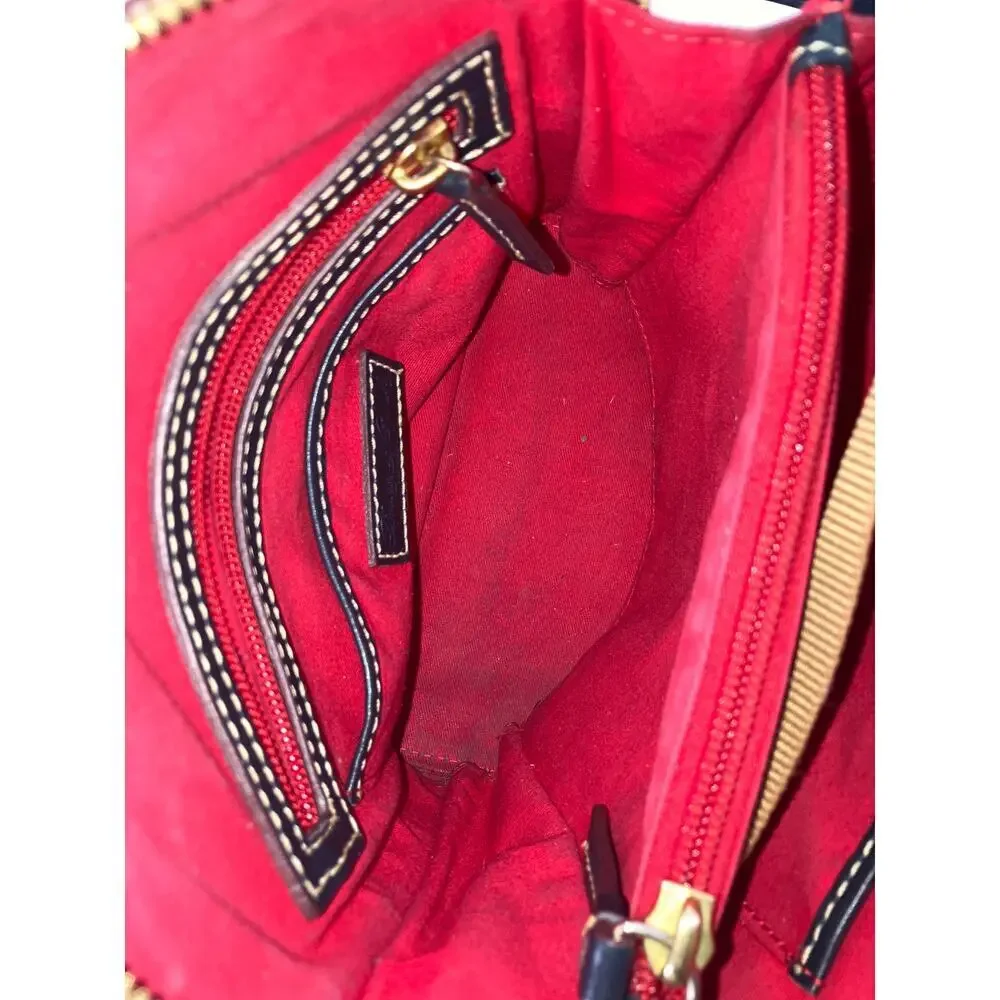 DOONEY & BOURKE, SMALL NAVY SMOOTH LEATHER CROSSBODY BAG - Picture 7 of 16